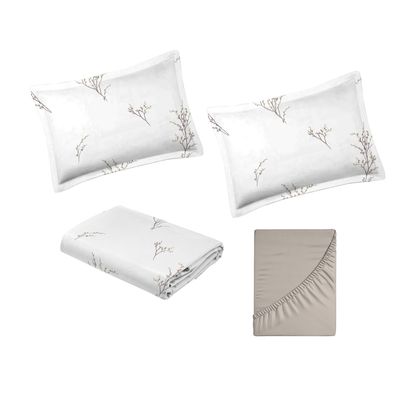 Jogo de Cama Queen Size 300 Fios Nova América - Aline (7370)