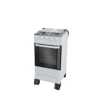 Fogão de Piso Mueller 4 Bocas Mesa Inox Branco MFI4BA