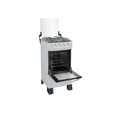 Fogão de Piso Mueller 4 Bocas Mesa Inox Branco MFI4BA