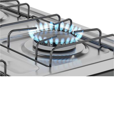 Fogão de Piso Mueller 4 Bocas Mesa Inox Branco MFI4BA