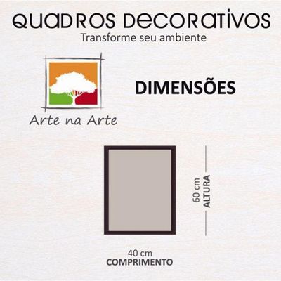 Quadro Decorativo 1 peça 40x60 Praia Moldura Branca