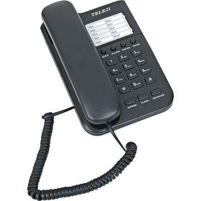 Telefone com Bloqueador V10 Teleji 3026 Preto