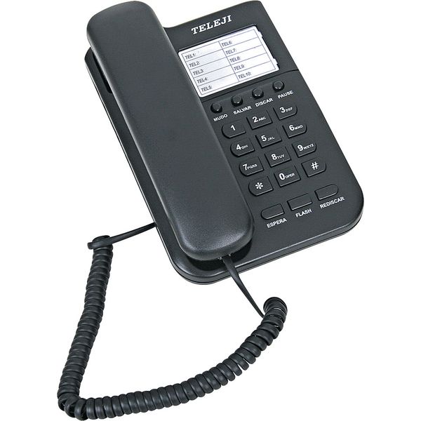 Telefone com Bloqueador V10 Teleji 3026 Preto