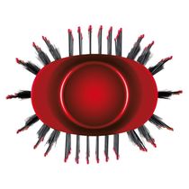 Escova Secadora Mondial Silver Red1200w Vermelho/Preto 110v