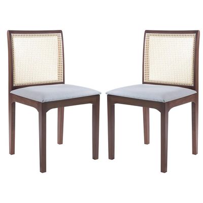 Kit 2 Cadeira Decorativa Sala de Jantar Steve Amêndoa - Gran Belo