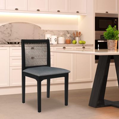 Kit 2 Cadeira Decorativa Sala de Jantar Steve Ébano - Gran Belo