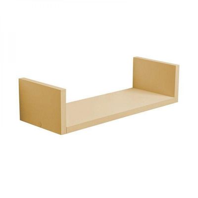 Prateleira U 40 X 10cm Bege Claro Suporte Invisível