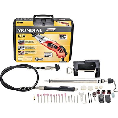 Microrretífica 170W com 6 Velocidades, 44 Acessórios e Maleta FMR-01 Mondial 127V