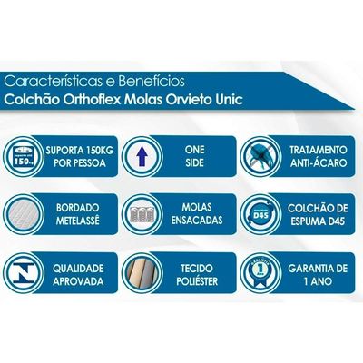 Colchão King Molas Ensacadas MasterPocket Orvieto New Euro Pillow (193x203x26) - Orthoflex