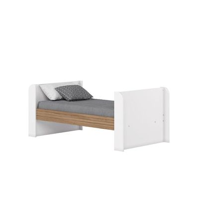 Berço Infantil Aconchego 2 em 1 Branco/Jequitiba - Henn