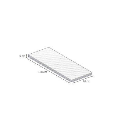 Pillow Top Solteiro Guldi Soft com Espuma D30 com Alça (5x88x188) Branco