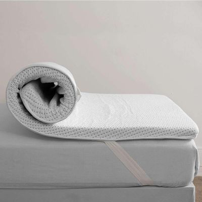 Pillow Top Solteiro King Guldi Soft com Espuma D30 com Alça (5x96x203) Branco