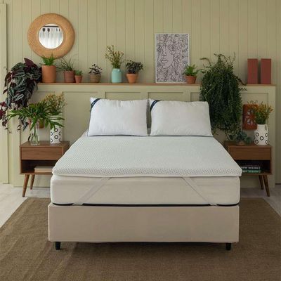 Pillow Top Casal Guldi Soft com Espuma D30 com Alça (5x138x188) Branco