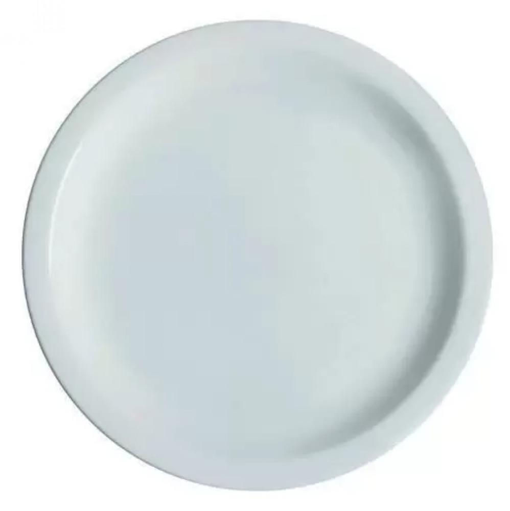 Conjunto 54 Pratos de Sobremesa Branco Ceramica - Porcelart