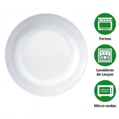 Jogo 4 Prato Raso Blanc Opaline Raso - Nadir Figueiredo
