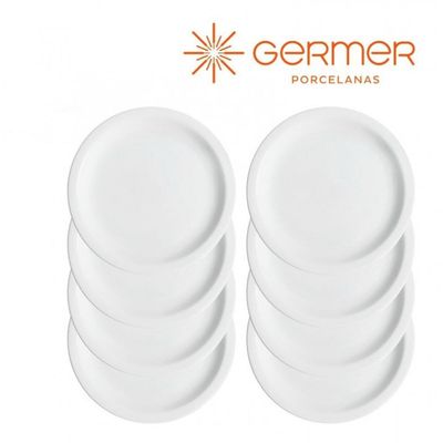 Kit 10 Pratos De Mesa Porcelana Iguaçu almoço jantar Germer