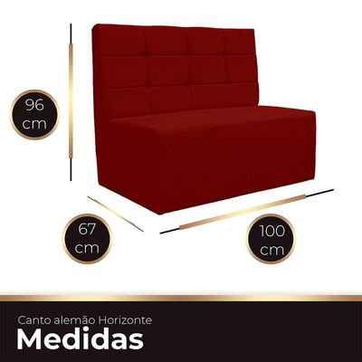 Canto Alemão Confortável Para Apartamento Cozinha E Restaurantes Suede Cor Marsala
