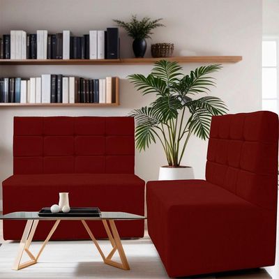 Canto Alemão Confortável Para Apartamento Cozinha E Restaurantes Suede Cor Marsala