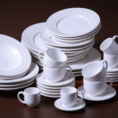Conjunto De Xícara De Chá Com Pires 06 Peças Roma Branco Porto Brasil