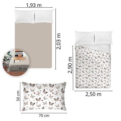Jogo de Cama King Size 180 Fios Fiori - Borboleta (7380)