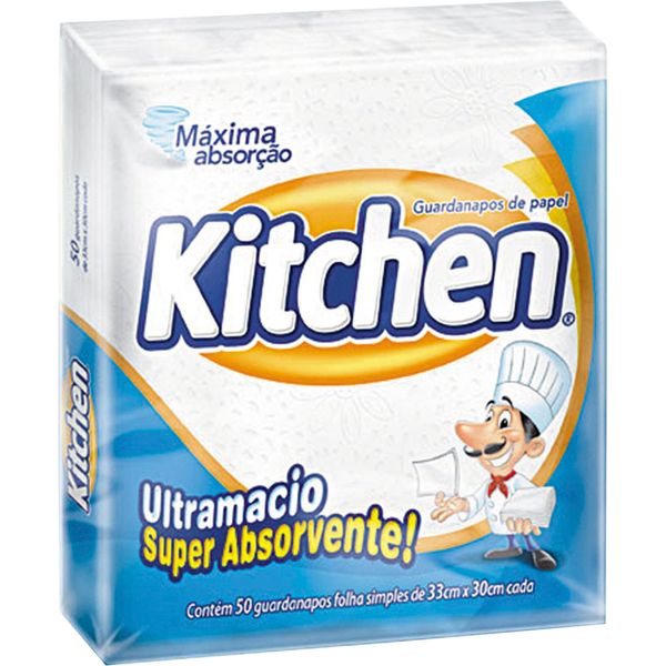 Conjunto 50 Guardanapos 33x30cm Kitchen Branco