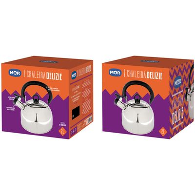 Chaleira Aço Inox 2 Litros Delizie