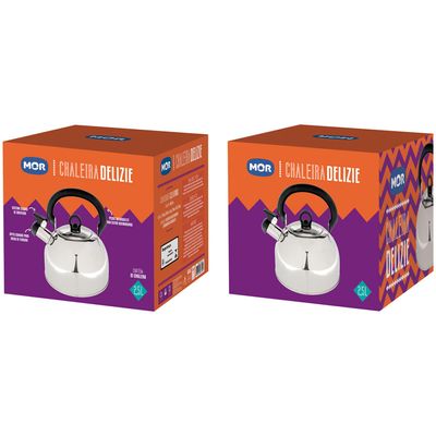 Chaleira Aço Inox 2,5 Litros Delizie