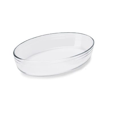 Assadeira De Vidro Oval 4 Litros Cheff 39x27x6cm Brinox