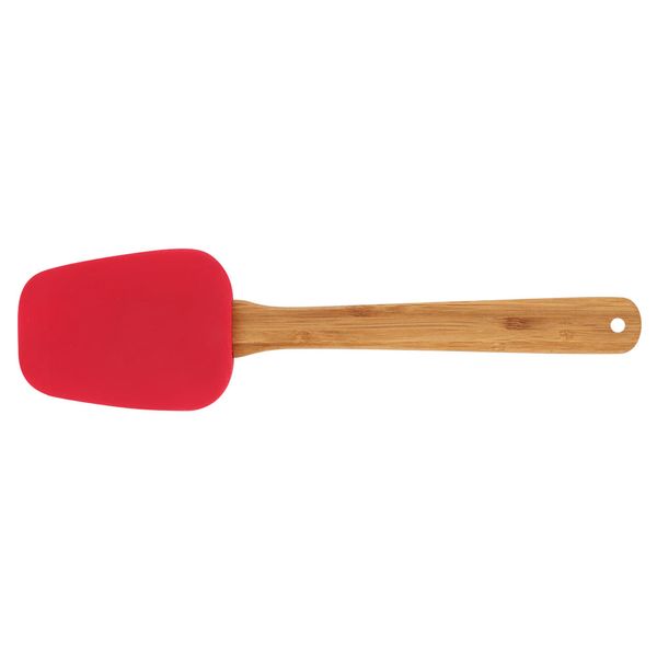 Espátula Oval Silicone e Bamboo