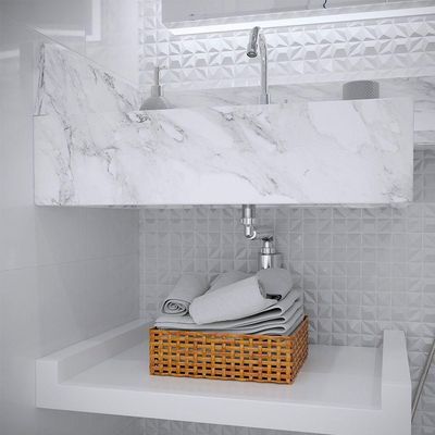 Sifão Sanfonado Blukit De Parede Com Copo 44cm Cromado Universal