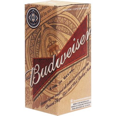 Copo de Chopp 400ml Budweiser Crisal