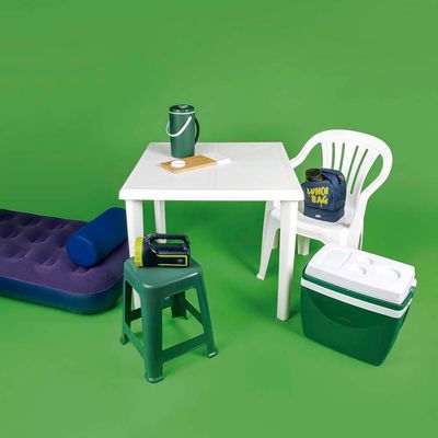 Mesa Plástica Quadrada Desmontável Mor