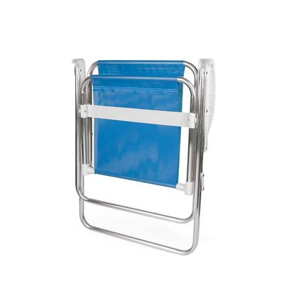 Cadeira Alta Alumínio Azul