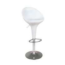 Banqueta Lótus com Encosto Branca