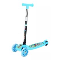 Patinete Dobrável Infantil 3 Rodinhas Azul Lazer criança