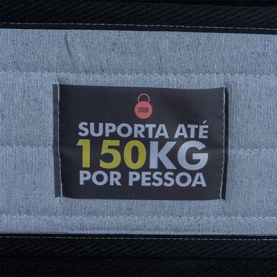 Colchão Queen Bem Mm Espuma D45 Eps 1,58x1,98x24 Hellen Preto Com Cinza
