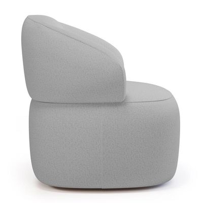Poltrona Orgânica Giratória Living Glee Linho Cinza - Desk Design