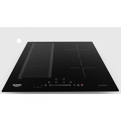 Cooktop De Indução 4 Bocas Preto Com Zona Flexível Dako Diplomata 220V