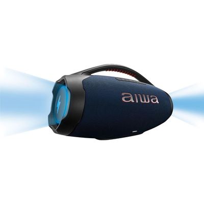 Caixa de Som Boombox Plus Aiwa 200W BT 30H IP66 USB RGB com Luzes AWS-BBS-01-LBL Bivolt