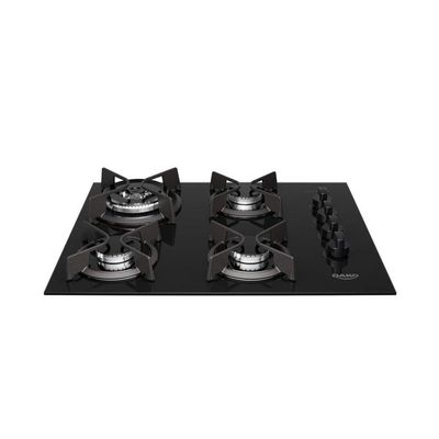 Cooktop 4B Preto Com Mesa De Vidro Tripla Chama Dako Bivolt