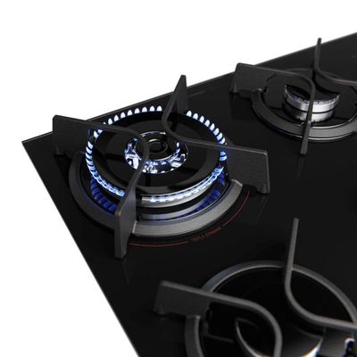 Cooktop 4B Preto Com Mesa De Vidro Tripla Chama Dako Bivolt
