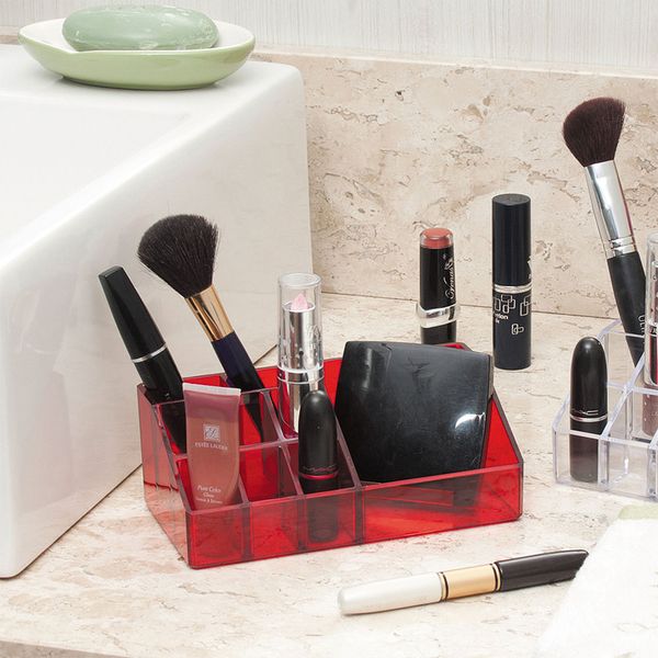 Organizador de Maquiagem 1560 Metaltru Vermelho