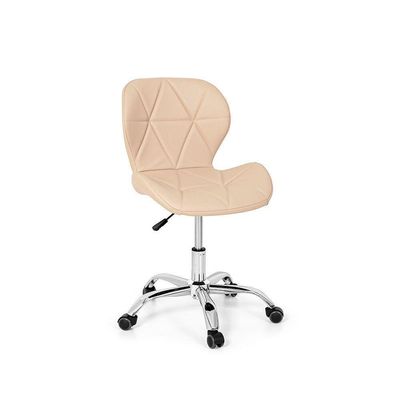 Conjunto 02 Cadeiras Office Eiffel Slim Base Giratória Nude