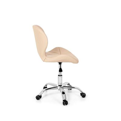 Conjunto 02 Cadeiras Office Eiffel Slim Base Giratória Nude