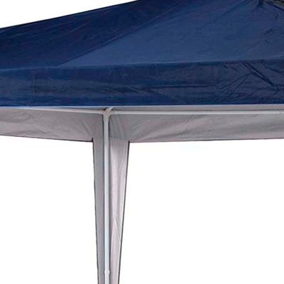 Gazebo 3m x 3m Poliester Oxford Azul com Silvercoating