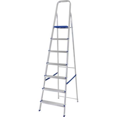 Escada 7 Degraus Alumínio Mor Prata