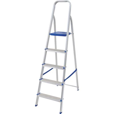 Escada 5 Degraus Alumínio Mor - Prata