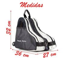 Bolsa Para Patins Com Alça E 3 Divisórias Reforçada Preta