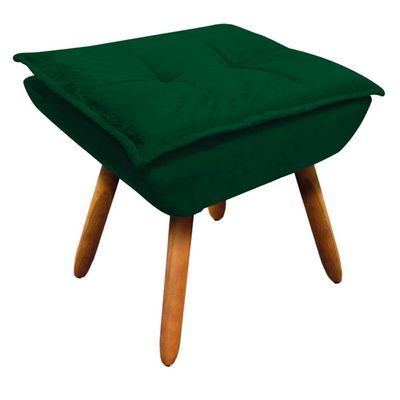 Kit 02 Poltronas Opala Com 01 Puff Opala Suede Verde