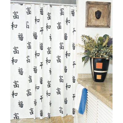 Cortina para Box Polietileno 135x178cm Plast Léo Estampada Sortido